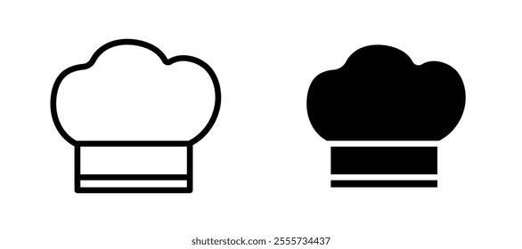 Chef hat icon symbol collection on white background.