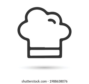 chef hat icon symbol flat vector design.