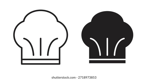 Icono de sombrero de chef. Símbolo, ilustración del logotipo. conjunto de iconos gráficos
