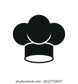 Chef hat icon symbolizes culinary expertise, professional cooking, and creativity in the kitchen.