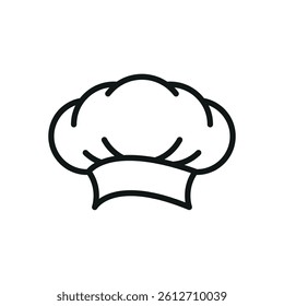 Chef hat icon symbolizes culinary expertise, professional cooking, and creativity in the kitchen.