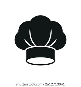 Chef hat icon symbolizes culinary expertise, professional cooking, and creativity in the kitchen.