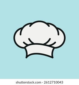 Chef hat icon symbolizes culinary expertise, professional cooking, and creativity in the kitchen.
