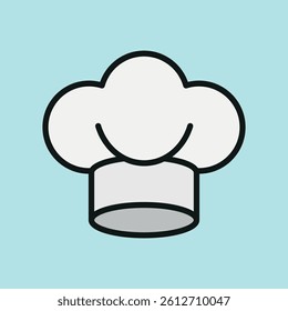Chef hat icon symbolizes culinary expertise, professional cooking, and creativity in the kitchen.