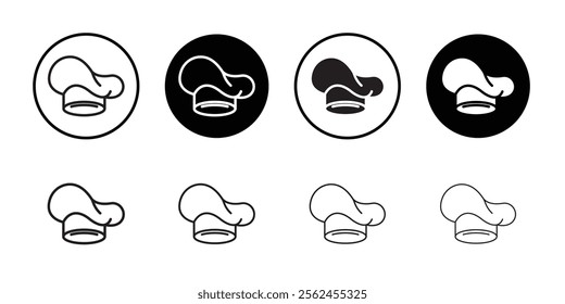 Chef hat icon Thin line flat illustration