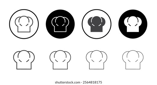 Chef hat icon Thin outline art symbol