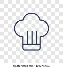 Chef hat icon. Trendy linear Chef hat logo concept on transparent background from kitchen collection