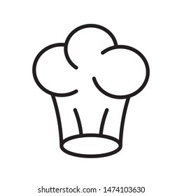 Chef hat icon in trendy outline style design. Vector graphic illustration. Suitable for website design, logo, app, template, and ui. Editable vector stroke. EPS 10.