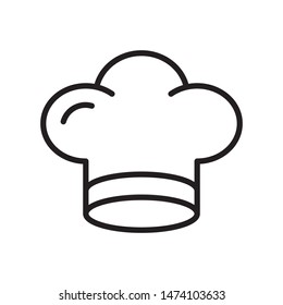 Chef hat icon in trendy outline style design. Vector graphic illustration. Suitable for website design, logo, app, template, and ui. Editable vector stroke. EPS 10.