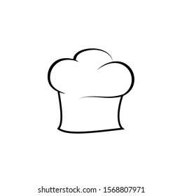 Chef hat icon in trendy outline style design. Vector graphic illustration.