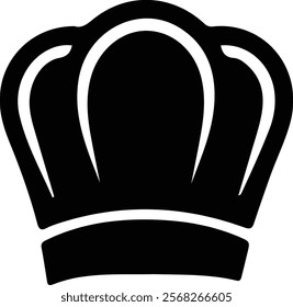 Chef hat icon vector, Barbecue and grill solid design icon