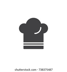 Chef hat icon vector, filled flat sign, solid pictogram isolated on white. Symbol, logo illustration.