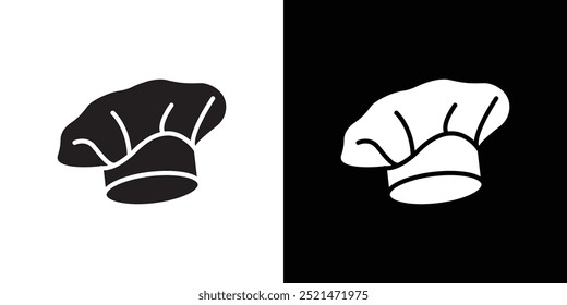 Chef hat icon Vector flat thin line illustration