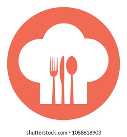 Chef Hat Icon Vector Fork Spoon Stock Vector (Royalty Free) 1058618903 ...