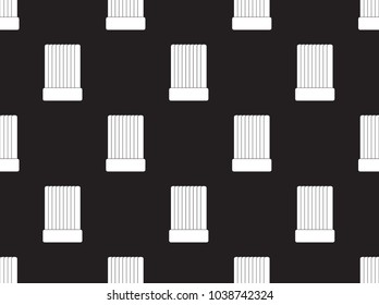 Chef Hat icon Vector Illustration. Flat Sign Seamless on Black Background.