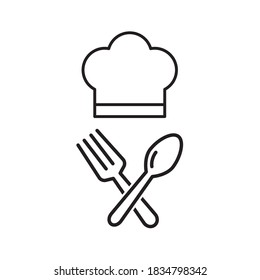 Chef Hat Icon Vector Illustration Flat Design Trendy
