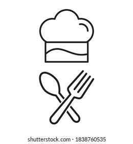 Chef Hat Icon Vector Illustration Flat Design Trendy