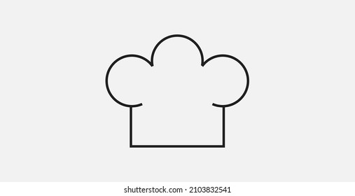 Icono de sombrero de chef. Icono de ilustración del vector. Icono de restaurante.