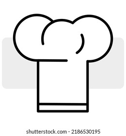 Chef hat icon. Vector illustration. Stock image. 