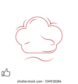 chef hat, icon, vector illustration EPS 10