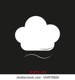 chef hat, icon, vector illustration eps10