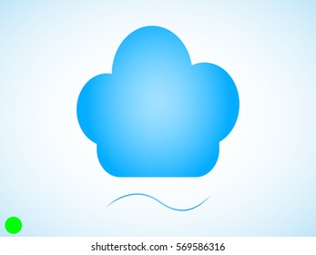 chef hat, icon, vector illustration eps10