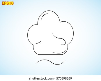 chef hat, icon, vector illustration eps10