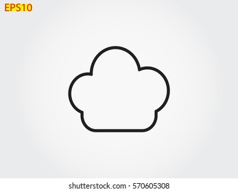 chef hat, icon, vector illustration eps10