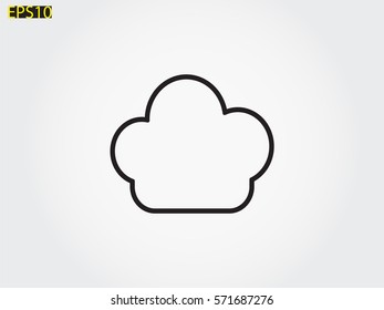 chef hat, icon, vector illustration eps10