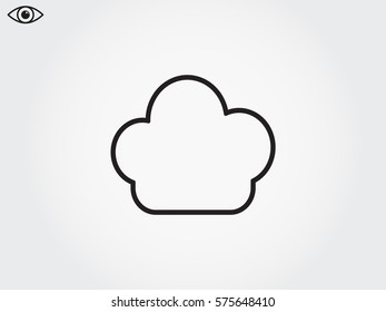 chef hat, icon, vector illustration eps10
