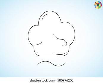 chef hat, icon, vector illustration eps10
