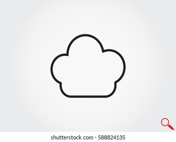 chef hat, icon, vector illustration eps10