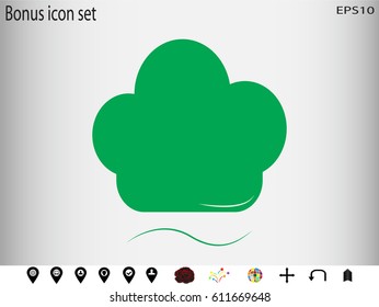 chef hat, icon, vector illustration eps10