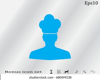 chef hat, icon, vector illustration eps10