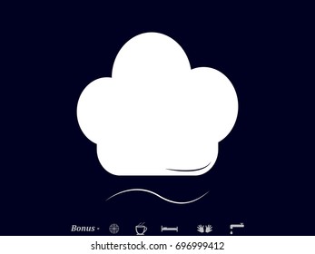 chef hat, icon, vector illustration eps10