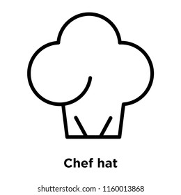 Chef hat icon vector isolated on white background, Chef hat transparent sign , line or linear sign, element design in outline style