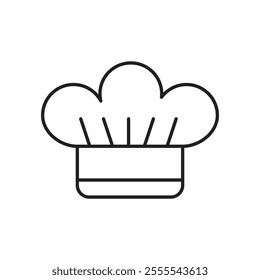 Chef hat icon vector isolated on white background.