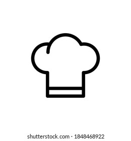 Chef Hat Icon Vector Line Art Design Editable Stroke