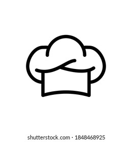 chef hat icon vector line art design editable stroke