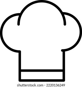 Chef Hat Icon Vector Line Art Design Editable Stroke.eps