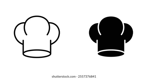 Chef hat Icon vector. liner and flat style icons set.