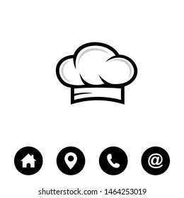 Chef hat icon vector logo template