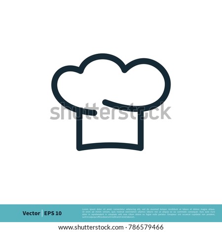 chef hat icon vector logo template stock vector royalty free