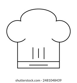 Vector del icono del sombrero del chef sobre fondo blanco