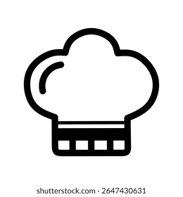 chef hat icon vector on white background