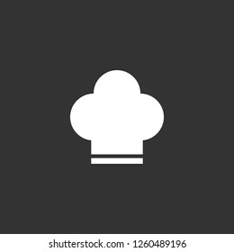 chef hat icon vector. chef hat sign on black background. chef hat icon for web and app