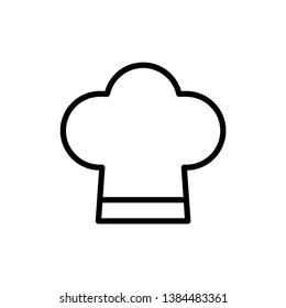 Chef hat icon vector sign pictogram isolated. Cuisine symbol, logo illustration.