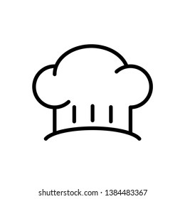 Chef hat icon vector sign pictogram isolated. Cuisine symbol, logo illustration.