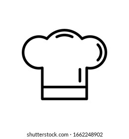 Chef hat icon vector sign and symbols on trendy design