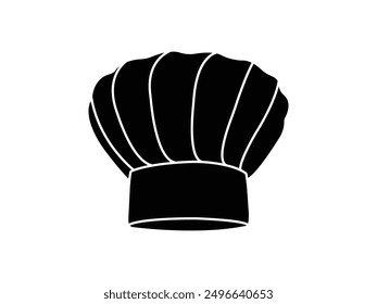 Chef Hat icon vector. Chef Hat Silhouette isolated white background. Vector Illustration